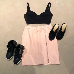 Leather skirt / Shirt